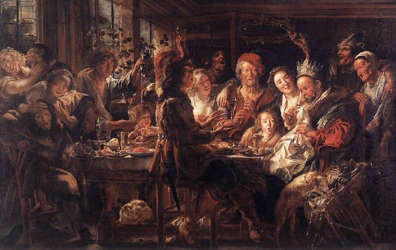 JORDAENS, Jacob The Bean King f china oil painting image